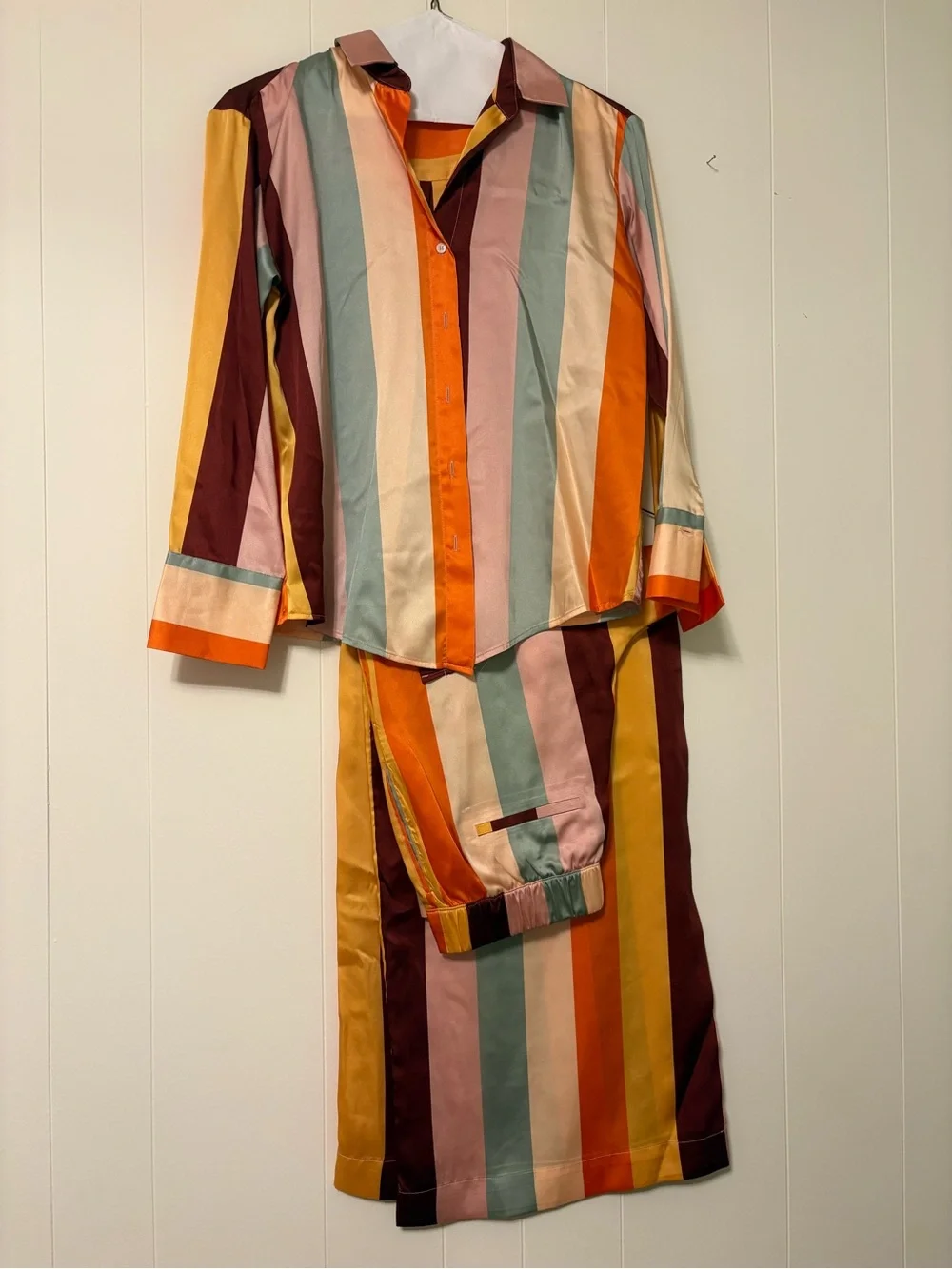 Striped Multicolor Wide-Leg Set - Women's